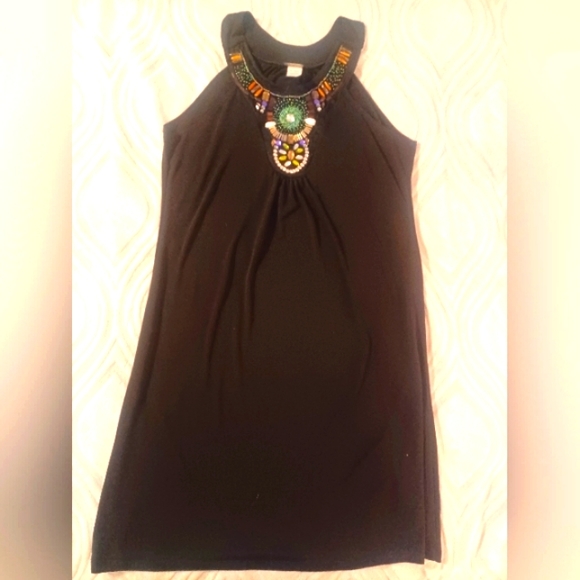 First Glance hand beaded mid dress size 12 - Picture 2 of 4